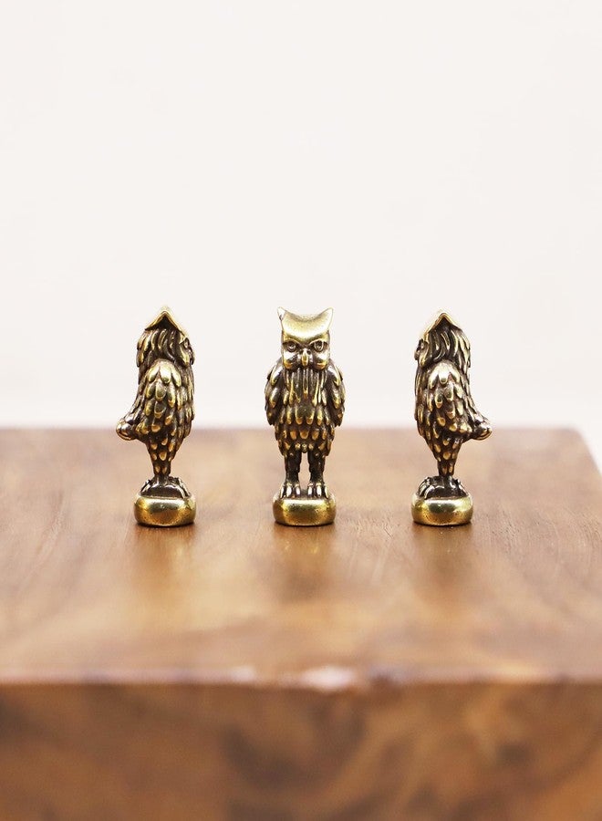 RillyRellow Hinge Head Owl, Hinge Decorative Topper, Miniature Magnetic Figurine Door Decor, Whimsical Quirky Home Decor, Animal Lover Gift, Cute Owl Decor (3 per Set) - Image 1